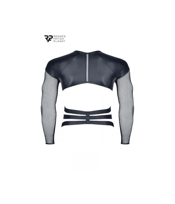 T-shirt harnais wetlook et maille - Regnes
