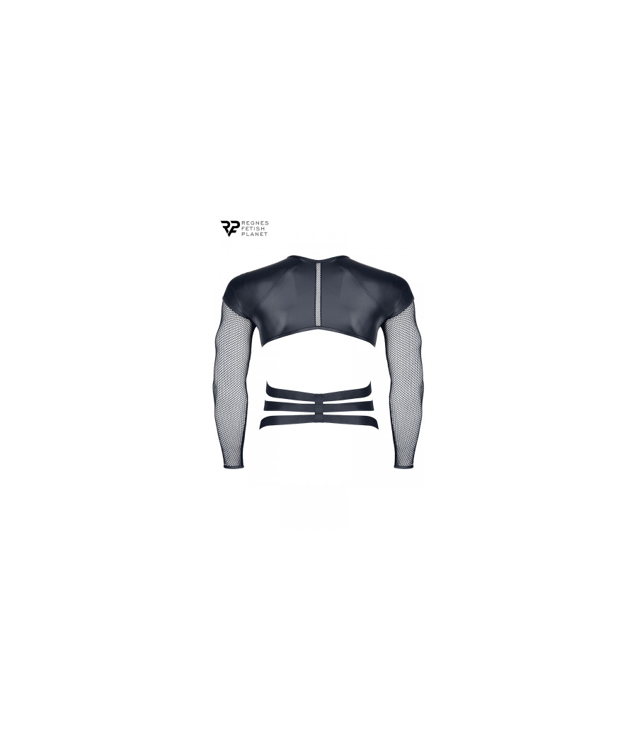 T-shirt harnais wetlook et maille - Regnes