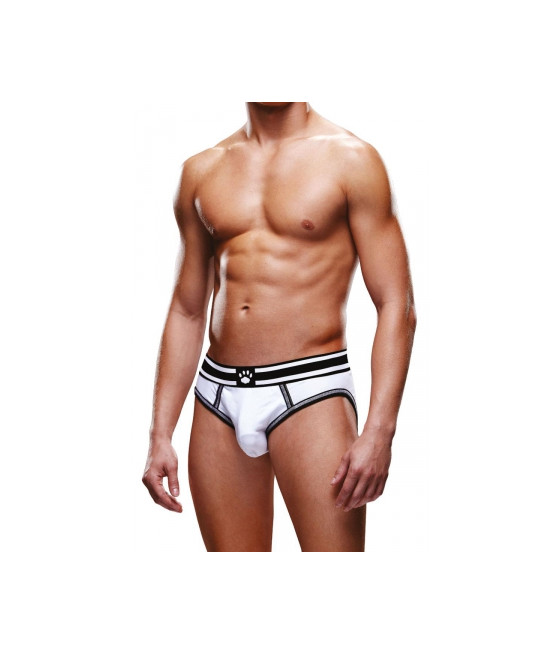 Slip ouvert blanc et noir - Prowler