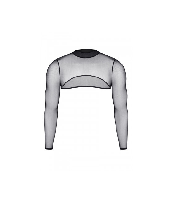 Crop top tulle noir transparent - Regnes