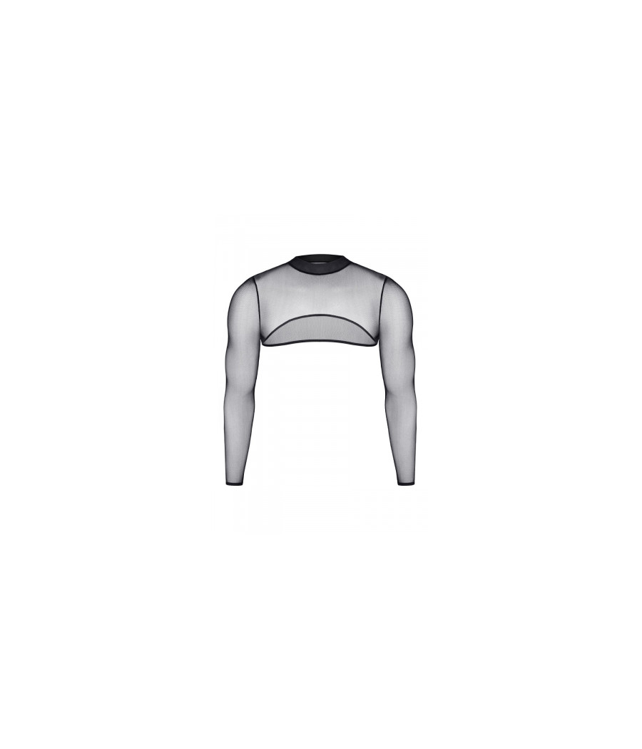 Crop top tulle noir transparent - Regnes