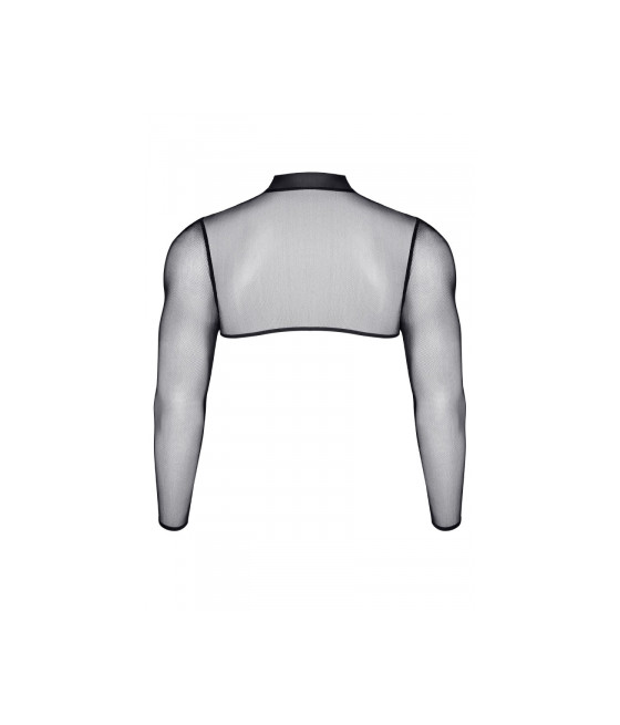 Crop top tulle noir transparent - Regnes