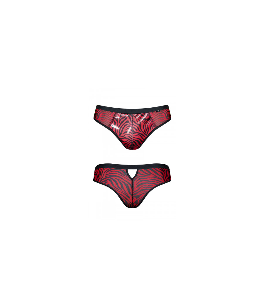 Slip type brésilien zébré rouge et noir - Regnes