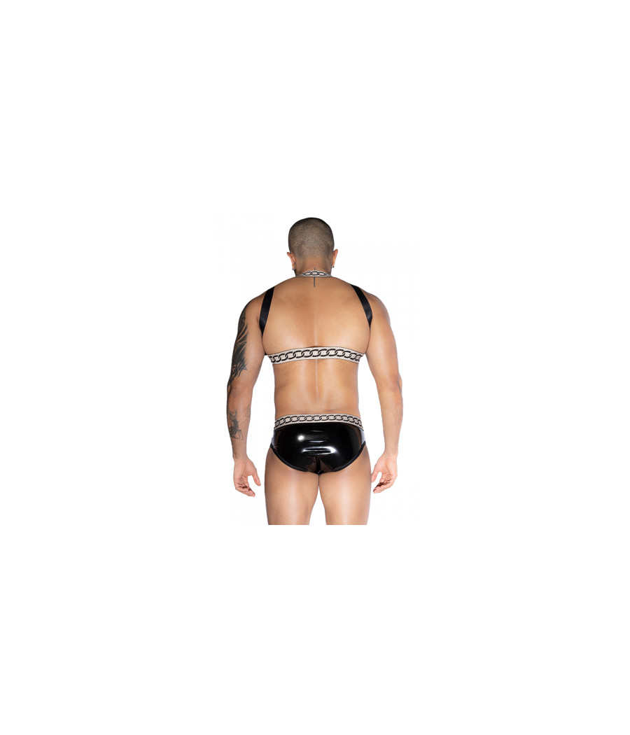 Ensemble sexy deux pièces noir et blanc - J Lingerie