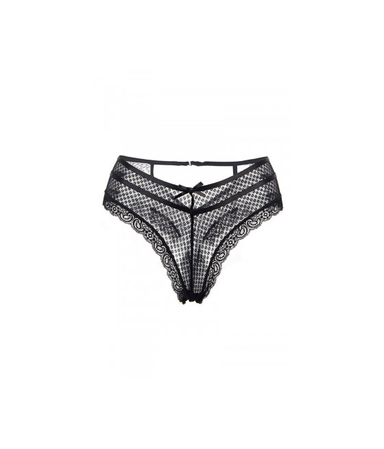 Tanga noir dentelle - Paris Hollywood