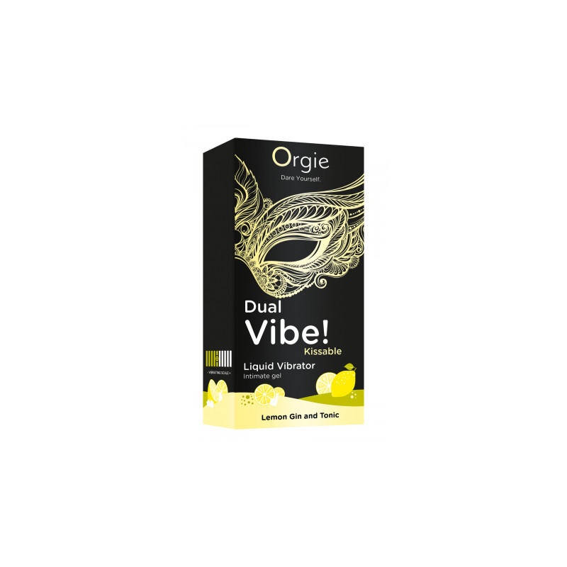 Gel d'excitation Dual Vibe Lemon Gin Tonic Liquid Vibrator