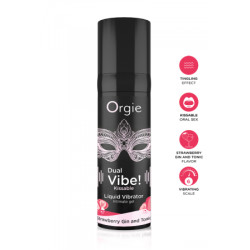 Gel d'excitation Dual Vibe Strawberry Gin Tonic Liquid Vibrator