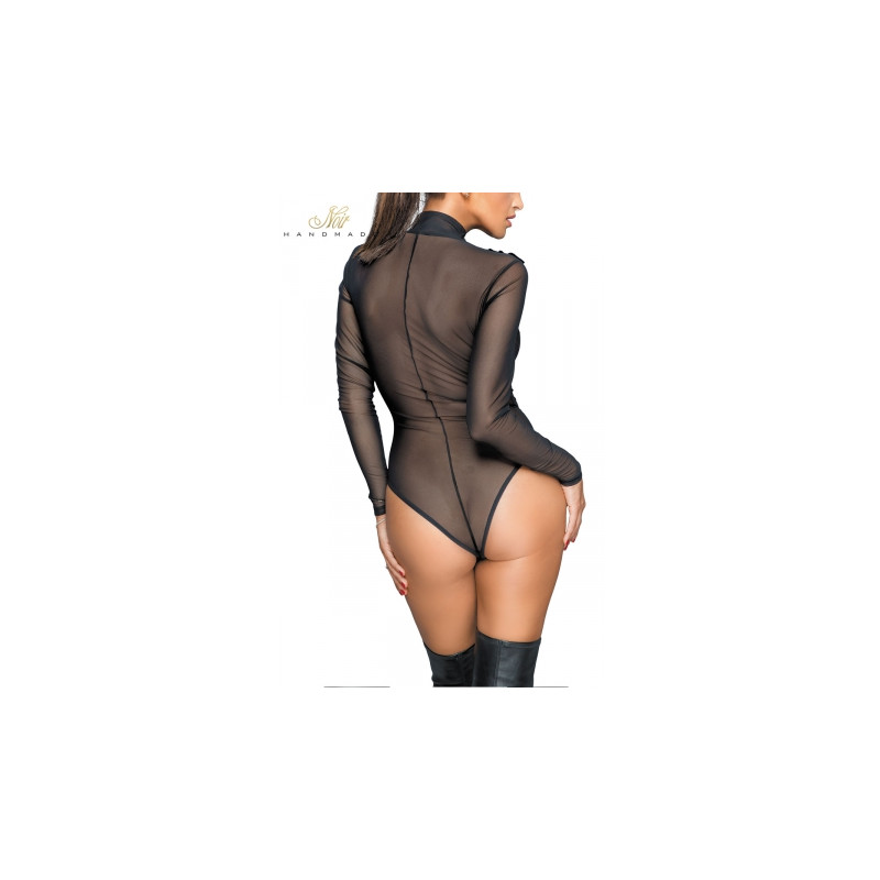 Body tulle et broderies zippé F221