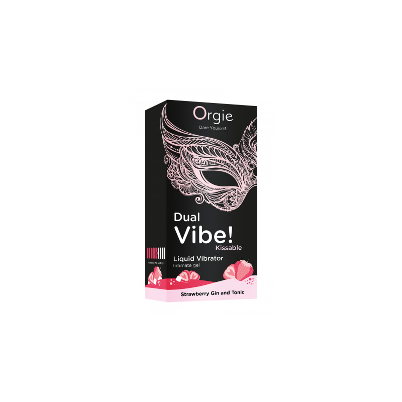 Gel d'excitation Dual Vibe Strawberry Gin Tonic Liquid Vibrator