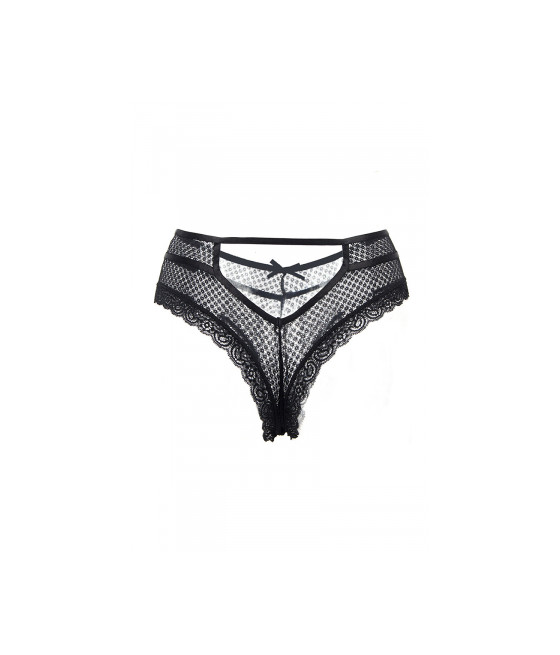 Tanga noir dentelle - Paris Hollywood