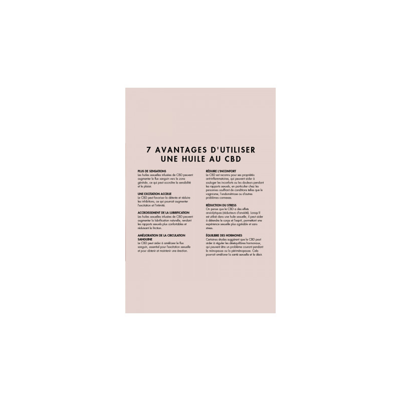 Huile stimulante au CBD Slow Sex - Bijoux Indiscrets