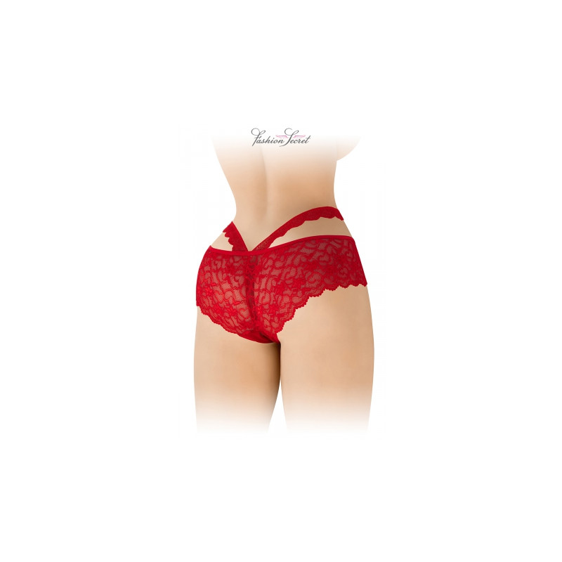 Culotte ouverte rouge Marie - Fashion Secret