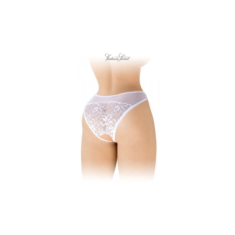 Tanga blanc ouvert Ava - Fashion Secret