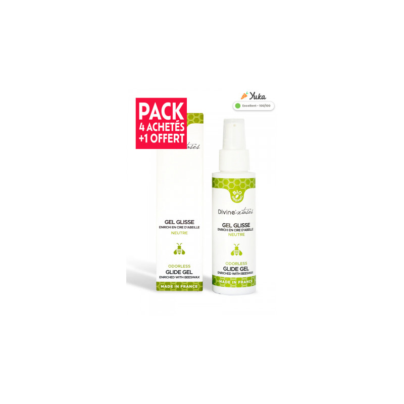 Pack 4 + 1 offert : Lubrifiant bio naturel - Divinextases