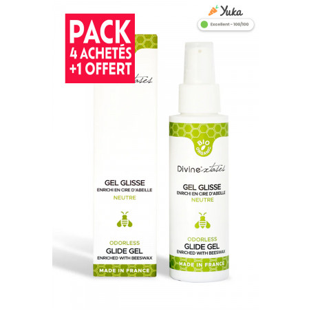 Pack 4 + 1 offert : Lubrifiant bio naturel - Divinextases