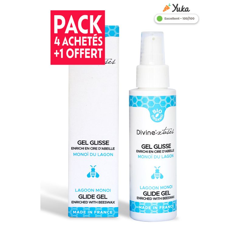 Pack 4 + 1 offert : Lubrifiant Bio monoÃ¯ 100ml - Divinextases
