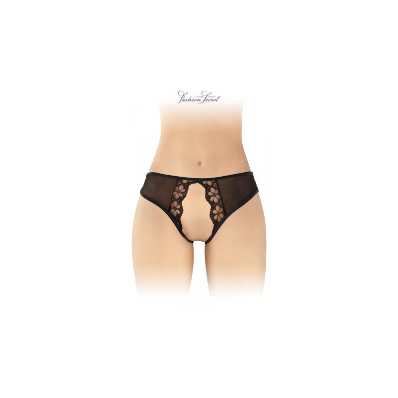 Culotte noire ouverte Ambre - Fashion Secret