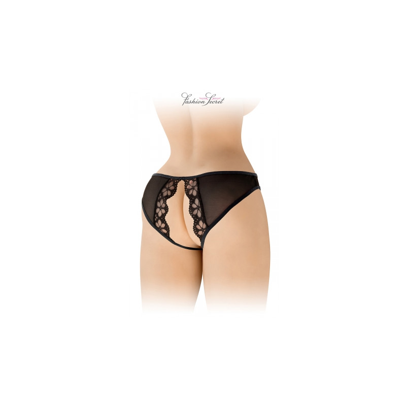 Culotte noire ouverte Ambre - Fashion Secret