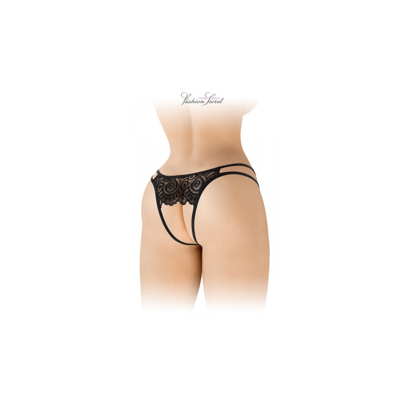Culotte noire ouverte Annette - Fashion Secret