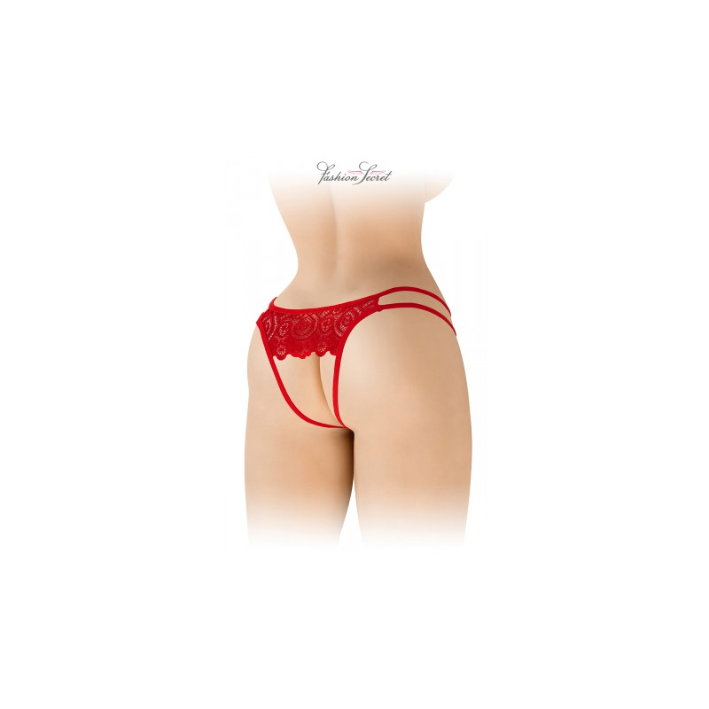 Culotte rouge ouverte Annette - Fashion Secret