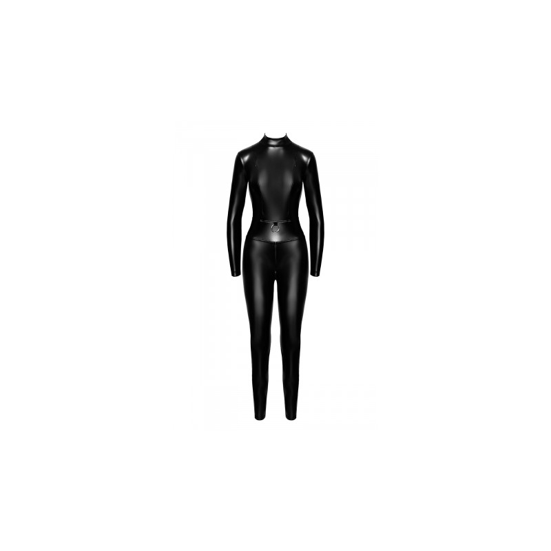 Combinaison intégrale Caged avec anneaux F319 wetlook