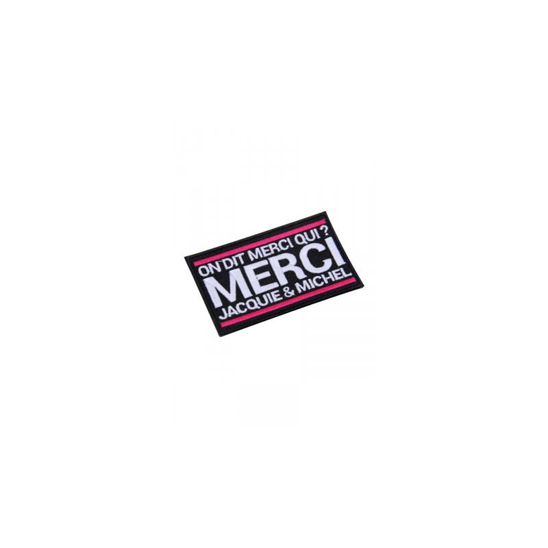 Ecusson rectangle Jacquie et Michel