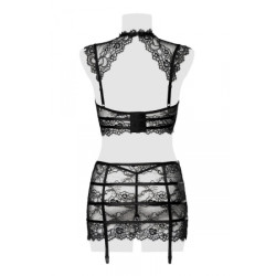 Set érotique jupe à jarretelles et top dentelle - Grey Velvet