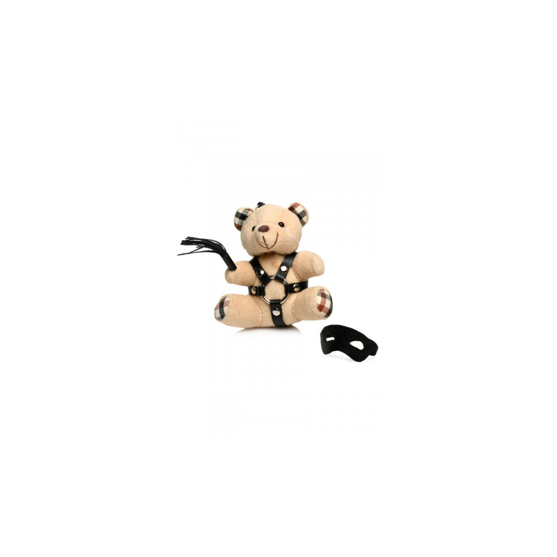 Porte-clés Teddy Bear BDSM avec martinet