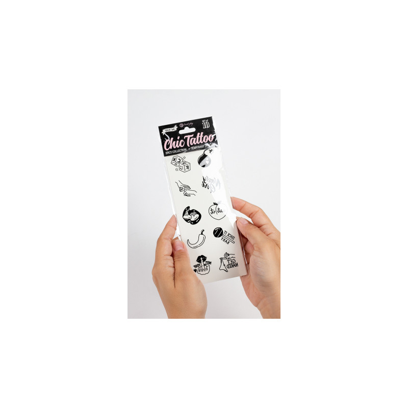 10 tatouages temporaires Spicy Collection - Secret Play