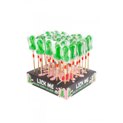Présentoir de 40 sucettes pénis à la menthe avec effet rafraichissant