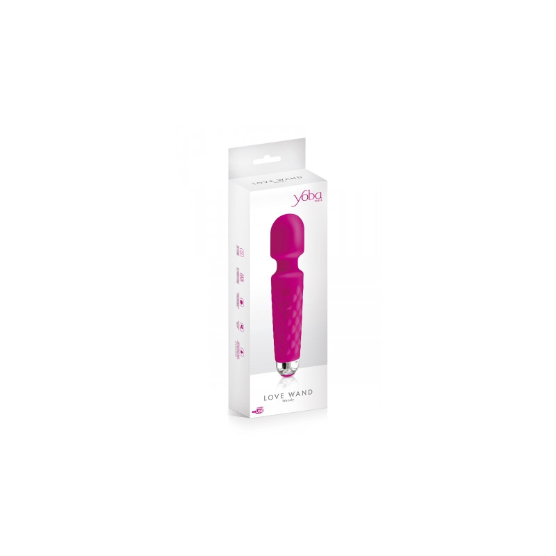 Vibro Love Wand rechargeable rose - Yoba