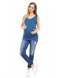 T-shirt de grossesse Bleu 2