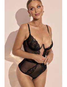 Body Élégant en Dentelle Noir