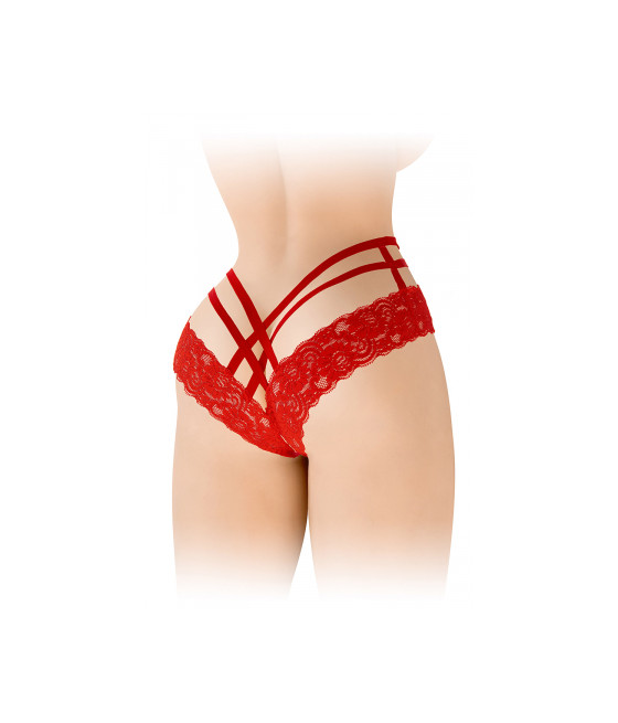 Tanga ouvert Anne - rouge