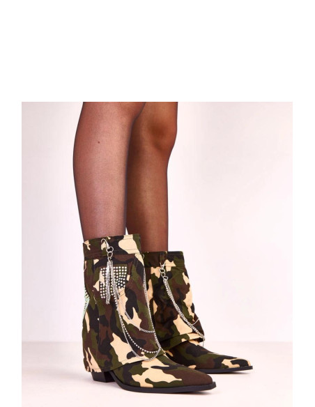 Bottes à talons Élégantes Vertes