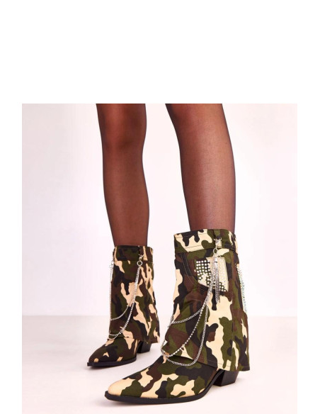 Bottes à talons Élégantes Vertes