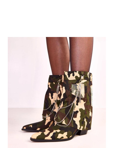 Bottes à talons Élégantes Vertes