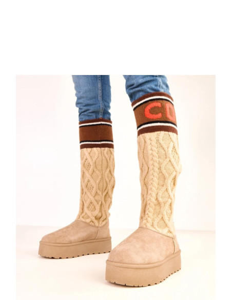 bottes de neige Élégantes en Cuir Écologique