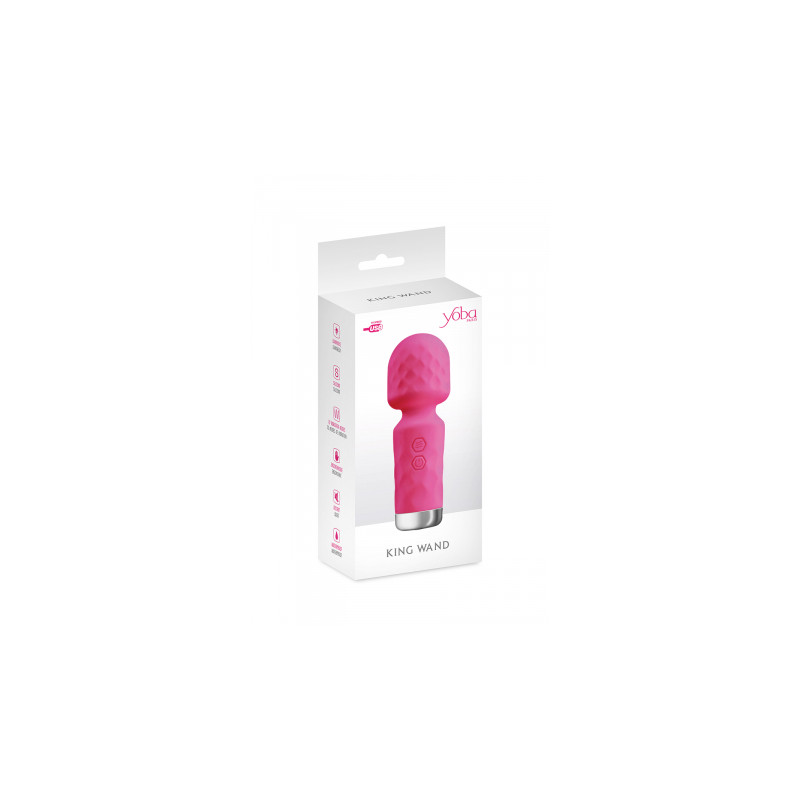 Mini vibromasseur King Wand rose