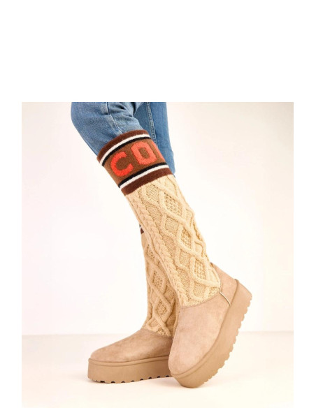 bottes de neige Élégantes en Cuir Écologique