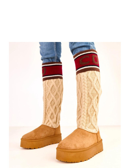 bottes de neige Élégantes en Cuir Écologique