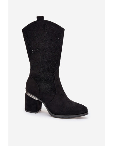Bottes ajourées Délicates en Simili Cuir