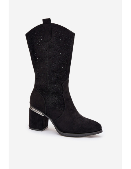 Bottes ajourées Délicates en Simili Cuir