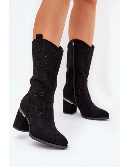 Bottes ajourées Délicates en Simili Cuir