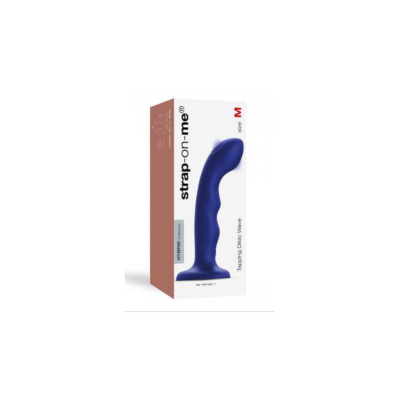 Vibro Tapping dildo wave bleu - Strap on Me