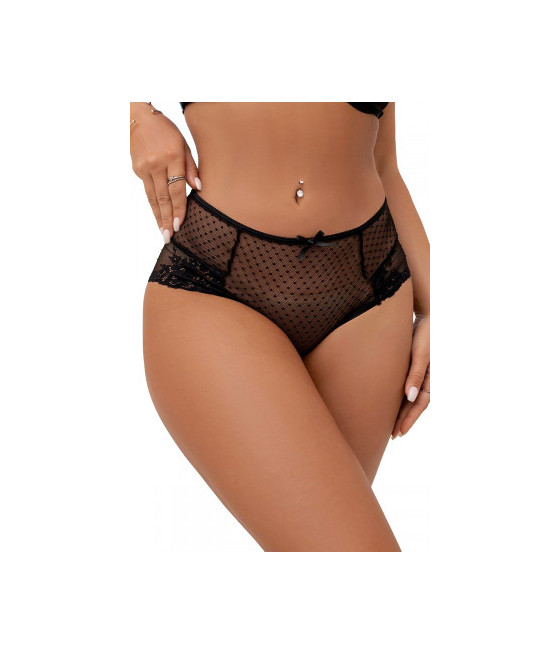 Tanga sexy noir à laçage