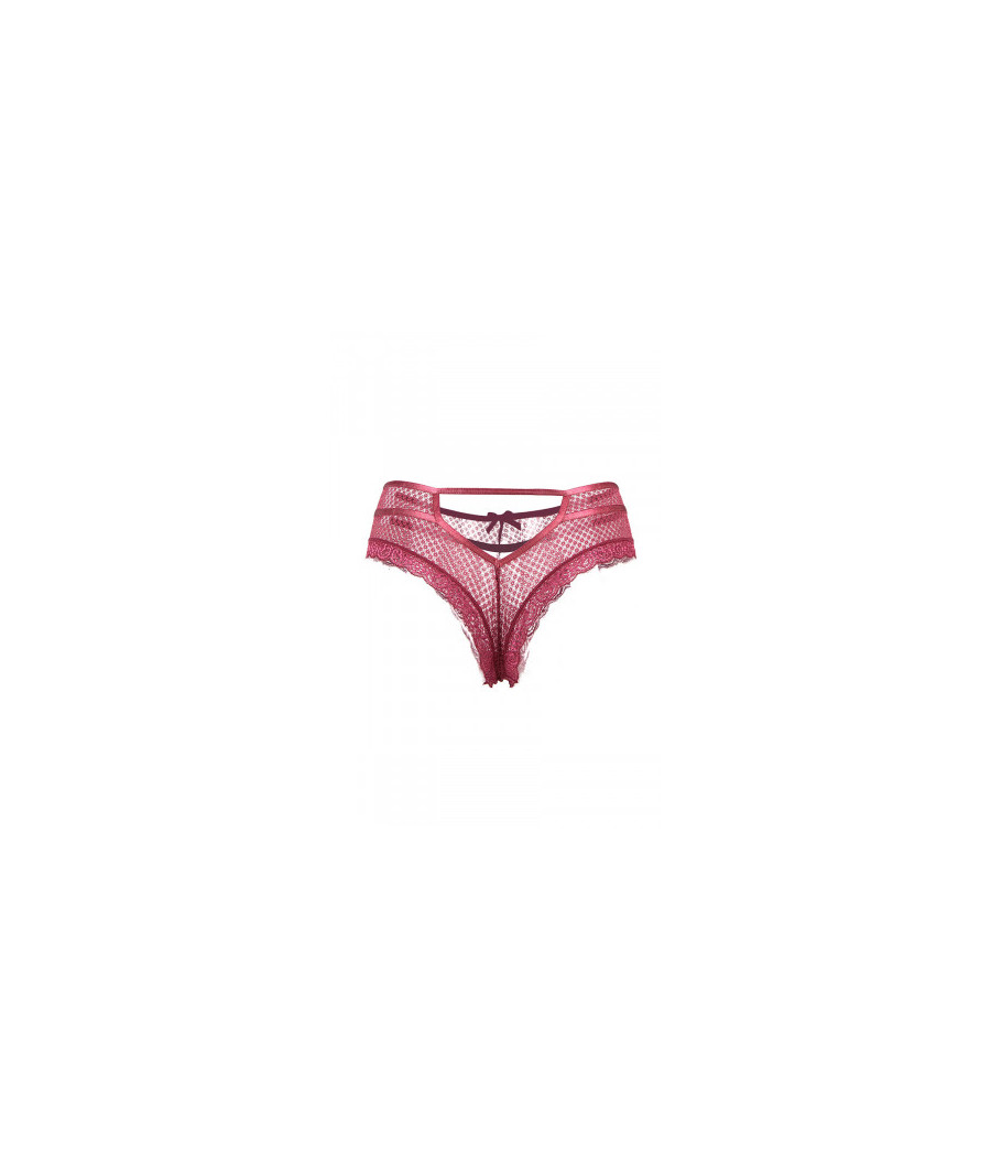 Tanga bordeaux dentelle - Paris Hollywood