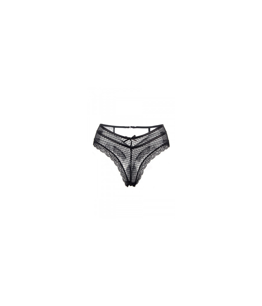 Tanga noir dentelle - Paris Hollywood