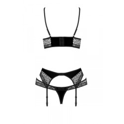 Ensemble à jarretelles Scarlet noir - Passion