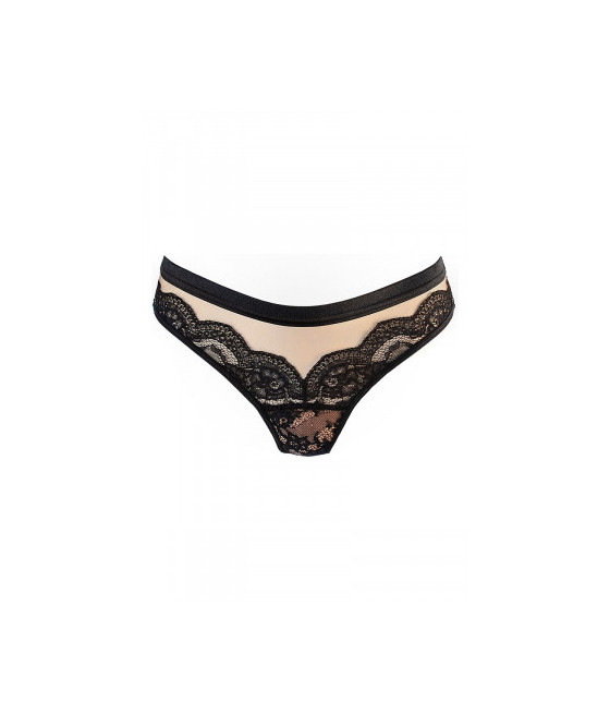 String tulle et dentelle noir V-10718 - Axami